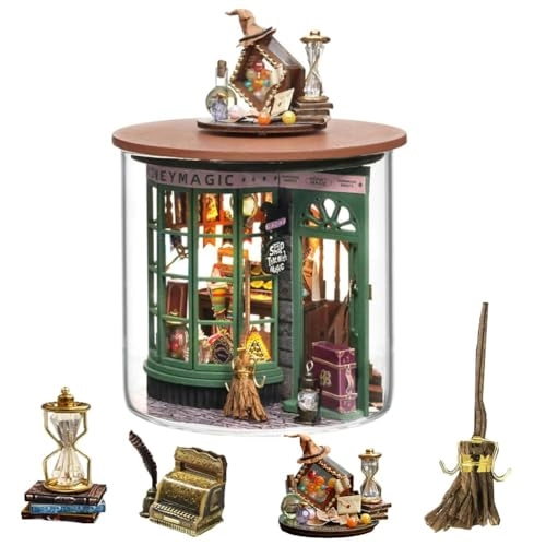 Miniature Wooden Dollhouse Furniture Kit - 3D LED Purple