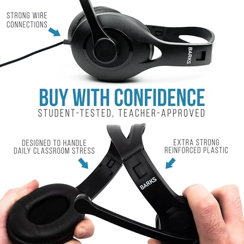 Classroom Headphones With Microphone - On Ear 3.5 mm Jack