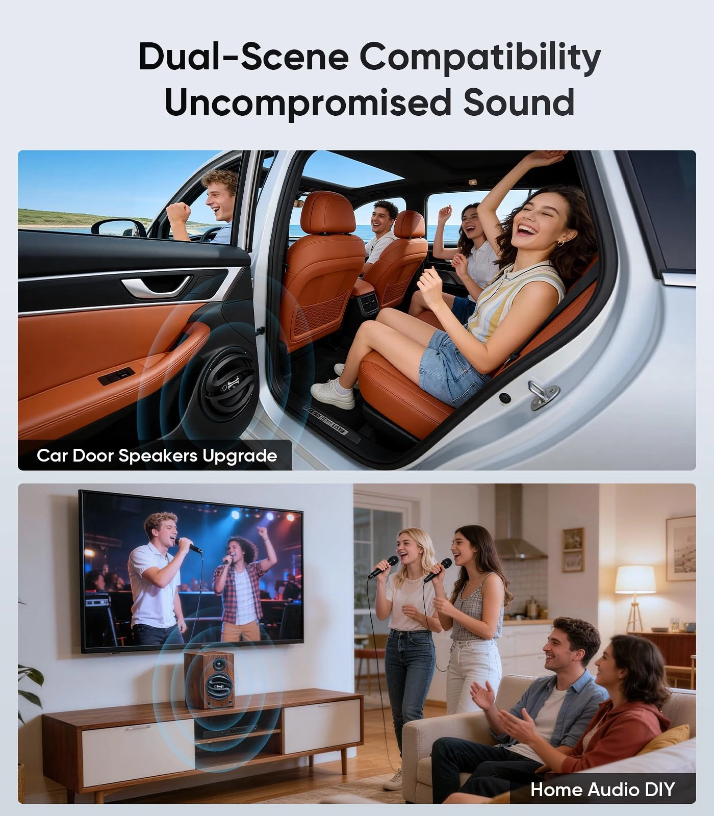 3-Way Car Door Speakers - 6.5"
