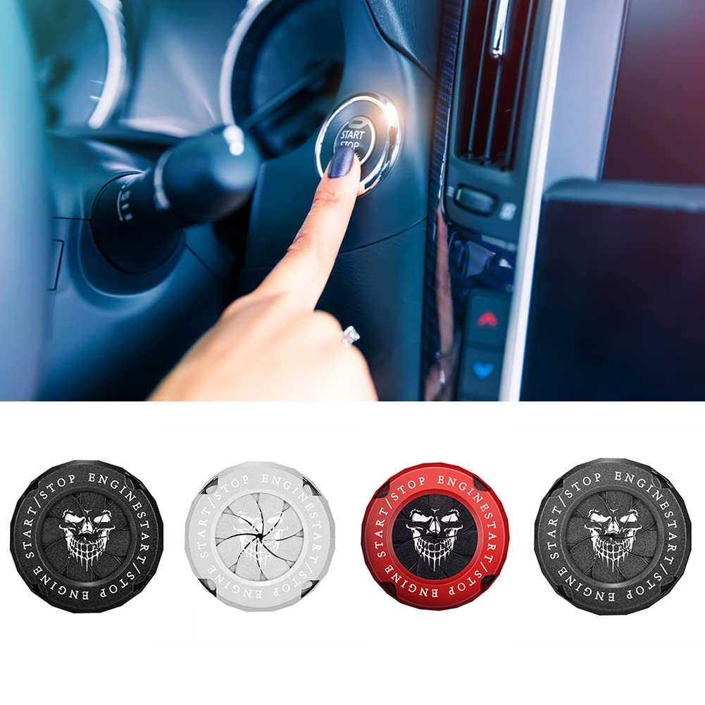 Start Stop Button Cover - Zinc alloy Skull Pattern
