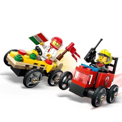 City Pizza vs. Fire Truck Race Car Pack (60458) - Vehicle
