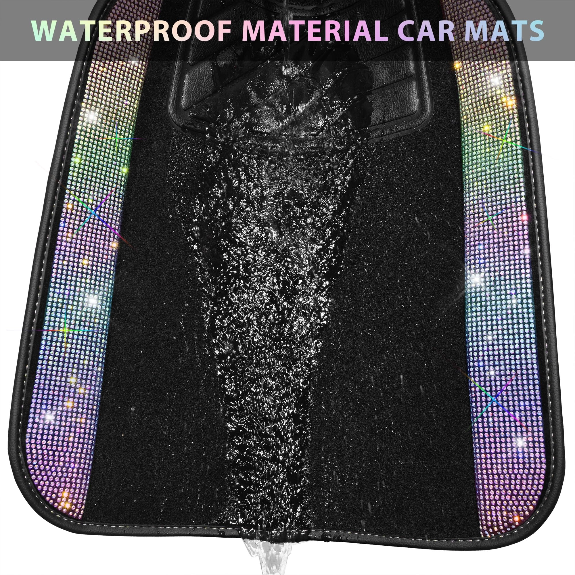 Bling Diamond Car Mats - 4.0 Count Universal Fit