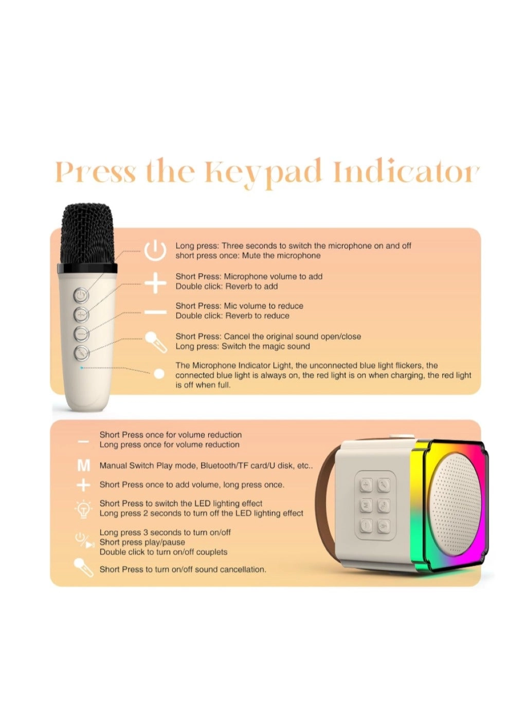 karaoke speaker - 3-12 years old