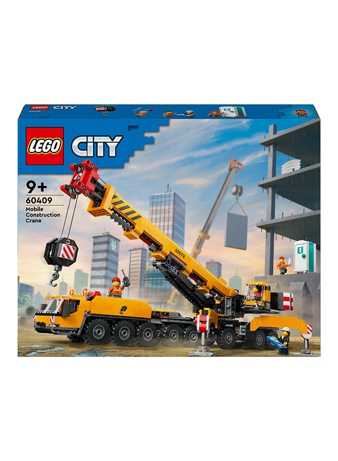 City Mobile Construction Crane - 4 Minifigures Long Extendable Boom