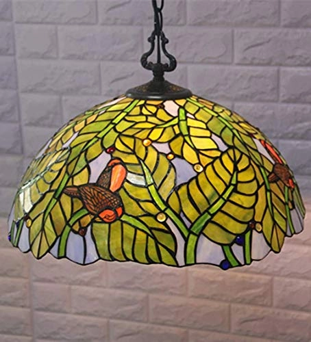 Stained Glass Chandelier - 18-inch E27 60W*3