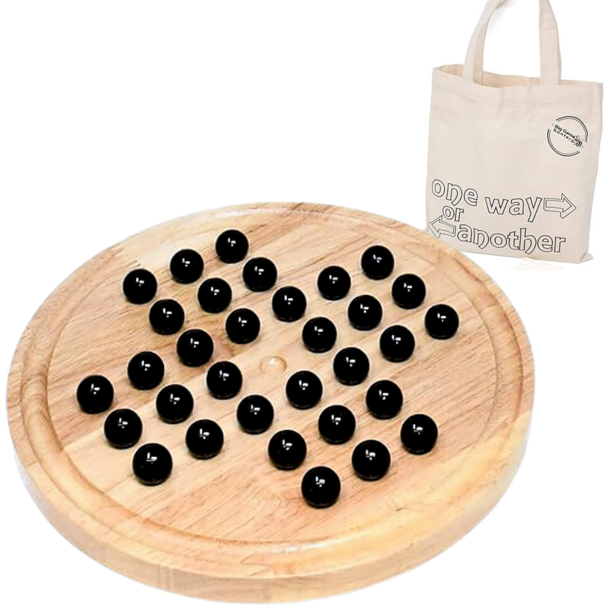 Big Game hunters Wooden Solitaire Board Game