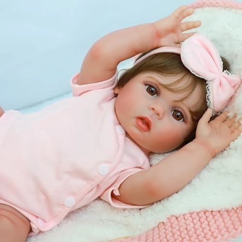 Lucy Reborn Baby Doll - 18 Inch Silicone Vinyl Cloth Body