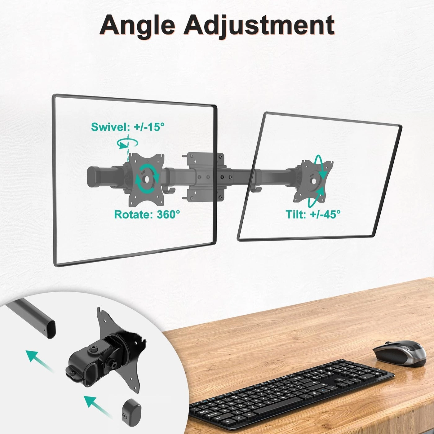 Dual Monitor Wall Mount - 2 27 inch