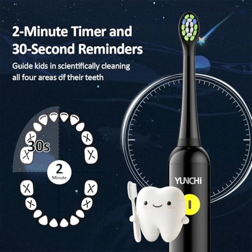 Children's Electric Toothbrush - IPX7 Waterproof Soft Bristles