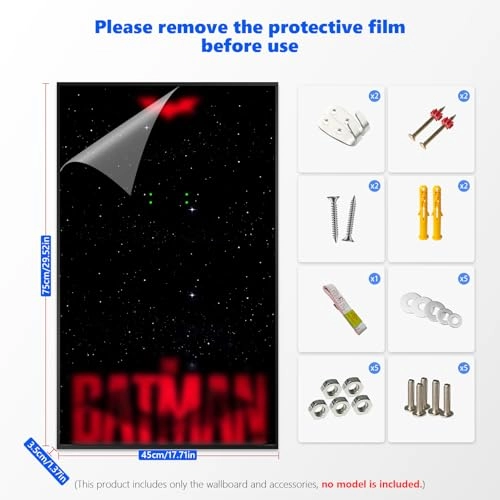 Display Wall Plate for LEGO Batmobile 76328 - Aluminum