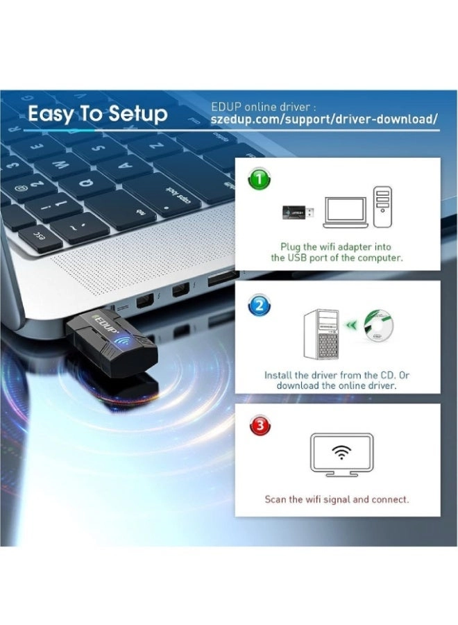 USB Wi-Fi Adapter - Dual Band USB 3.0 Wireless