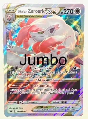 Pokémon Hisuian Zoroark Vstar - Jumbo Oversize