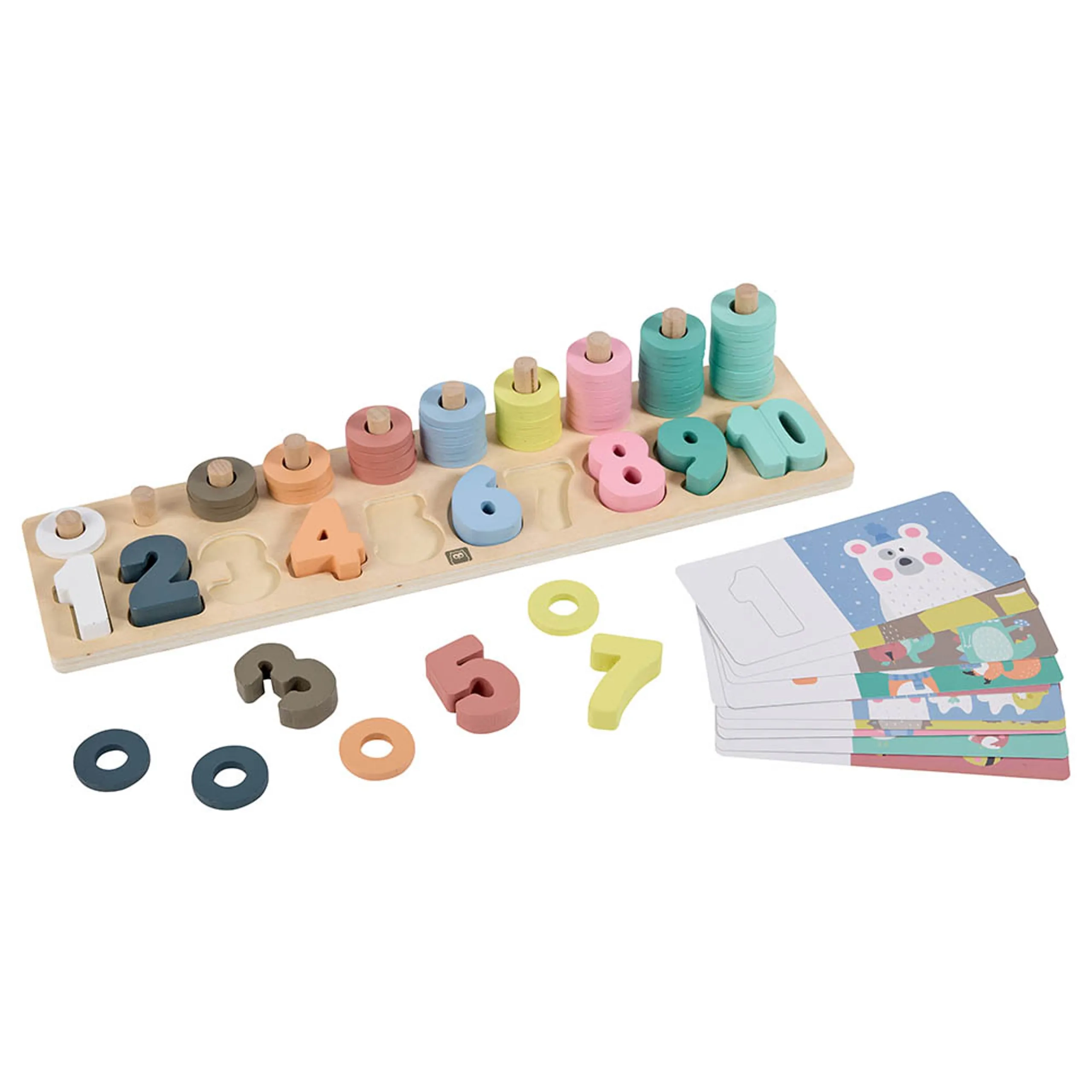 Wooden Numbers Puzzle - 2+