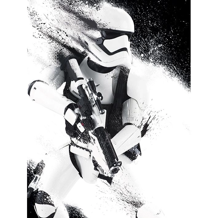 PYRAMID POSTERS Star Wars Episode VII Stormtrooper Paint Canvas Print - premium satin canvas 60 x 80 cm