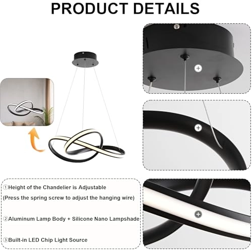 LED Pendant Light - 3000k-6000k Dimmable
