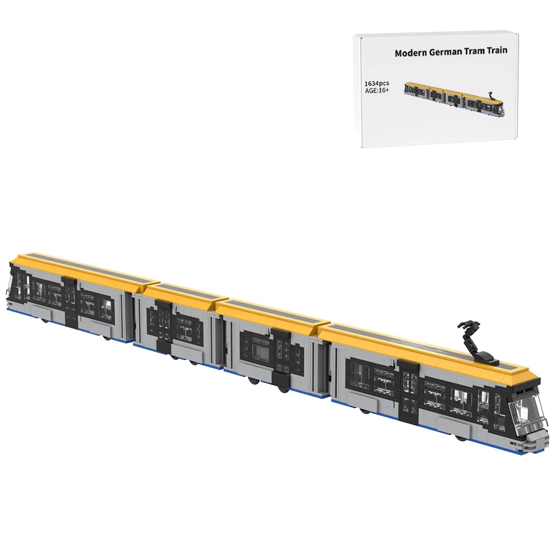 Thinkizen Modern German tram clamping blocks set - Vehicle 1634 pcs