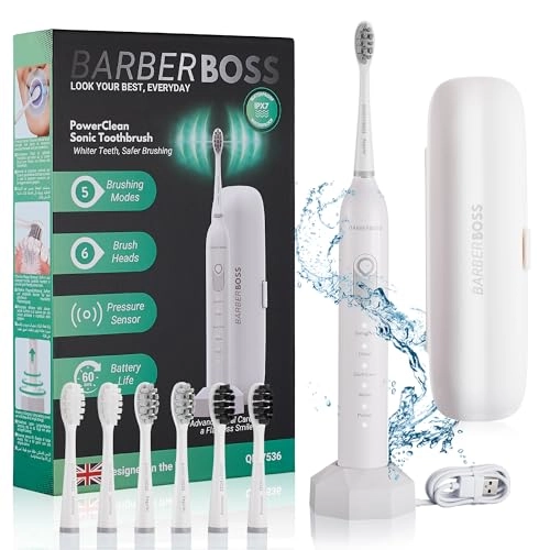 Electric Toothbrush - 5 Cleaning Modes 6 Toothbrush Heads