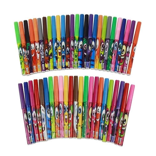 Scented Fibre Tip Pens - 50 Assorted Vibrant Colours