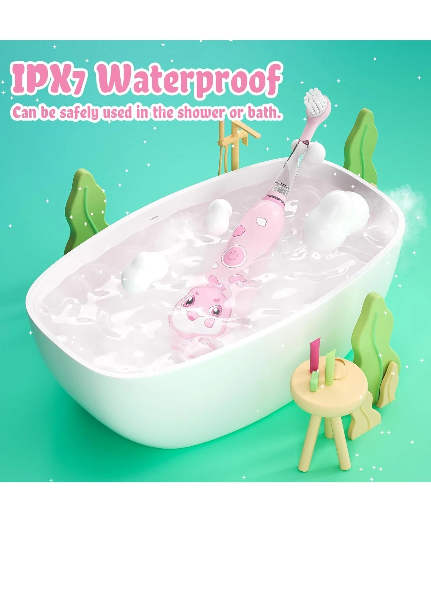 SG-2753 - Ultrasonic Rechargeable 8 Brush Heads 5 Modes