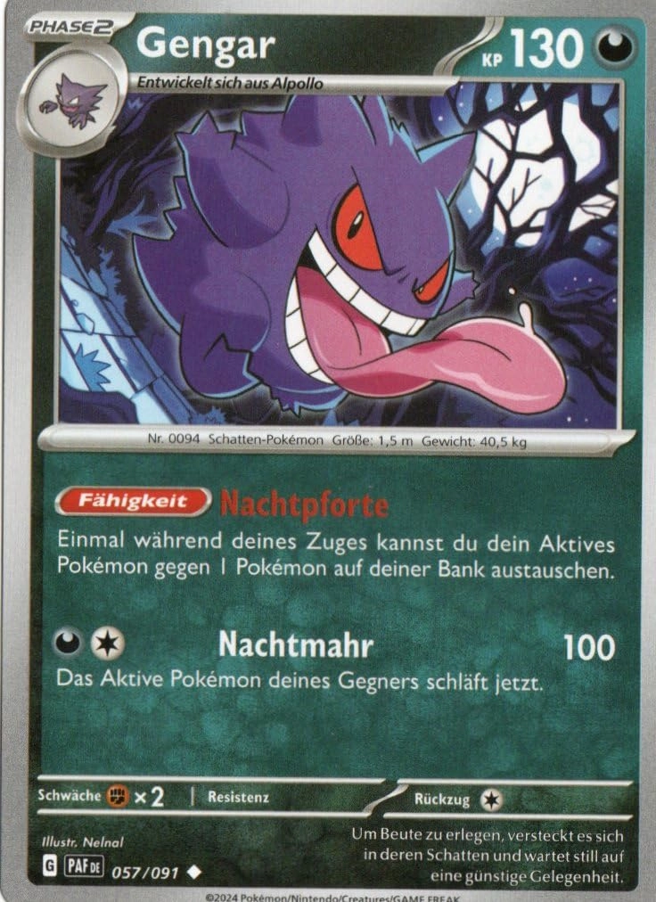 MZTCG Gengar PAF 057 - Paldeas Schicksale - German