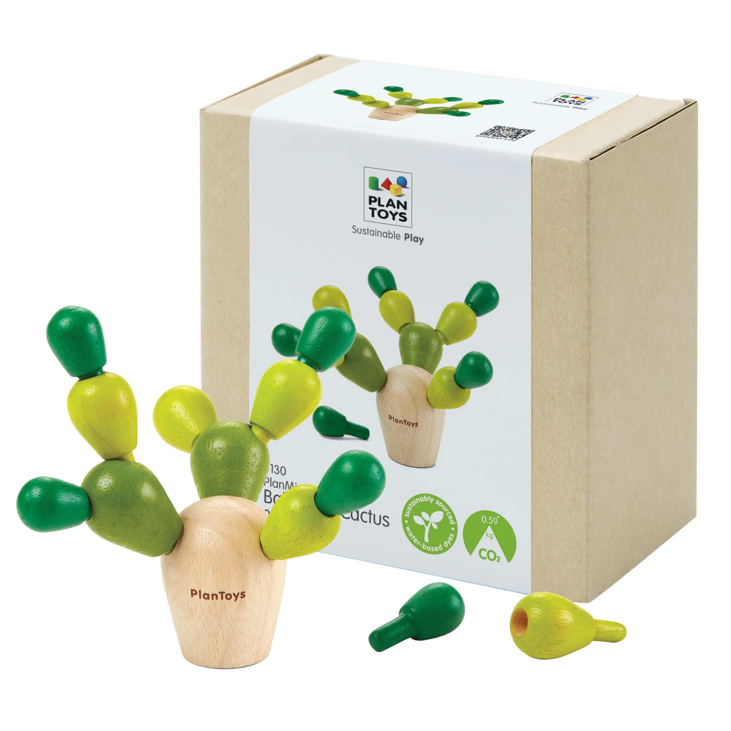 PlanToys Balancing Cactus - 3+ 19 pieces