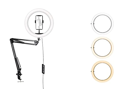 Ring Light - 12_Inch + Overhead Suspension Arm Stand