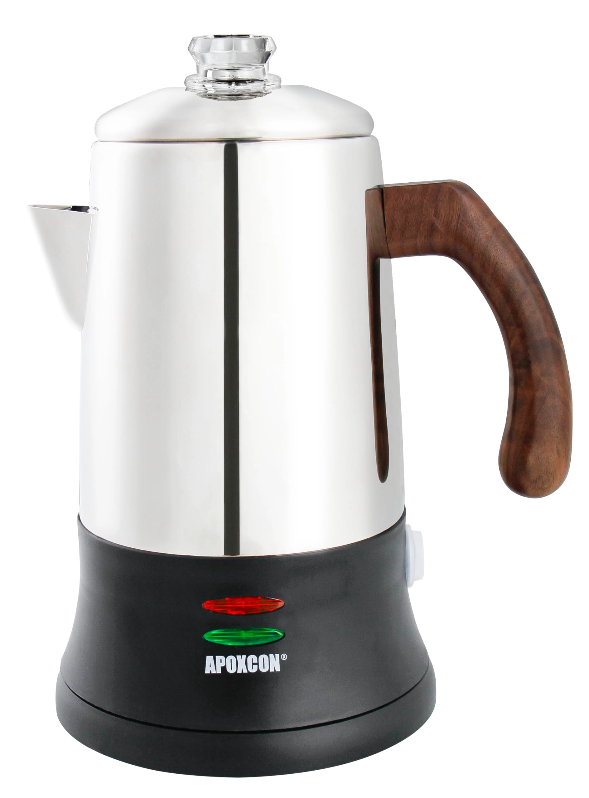 APOXCON Electric Coffee Percolator - 6 Cups Keep Warm Cordless Serve