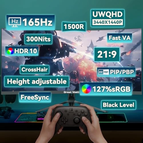 Curved Gaming Monitor - 3440x1440P 34-Inch