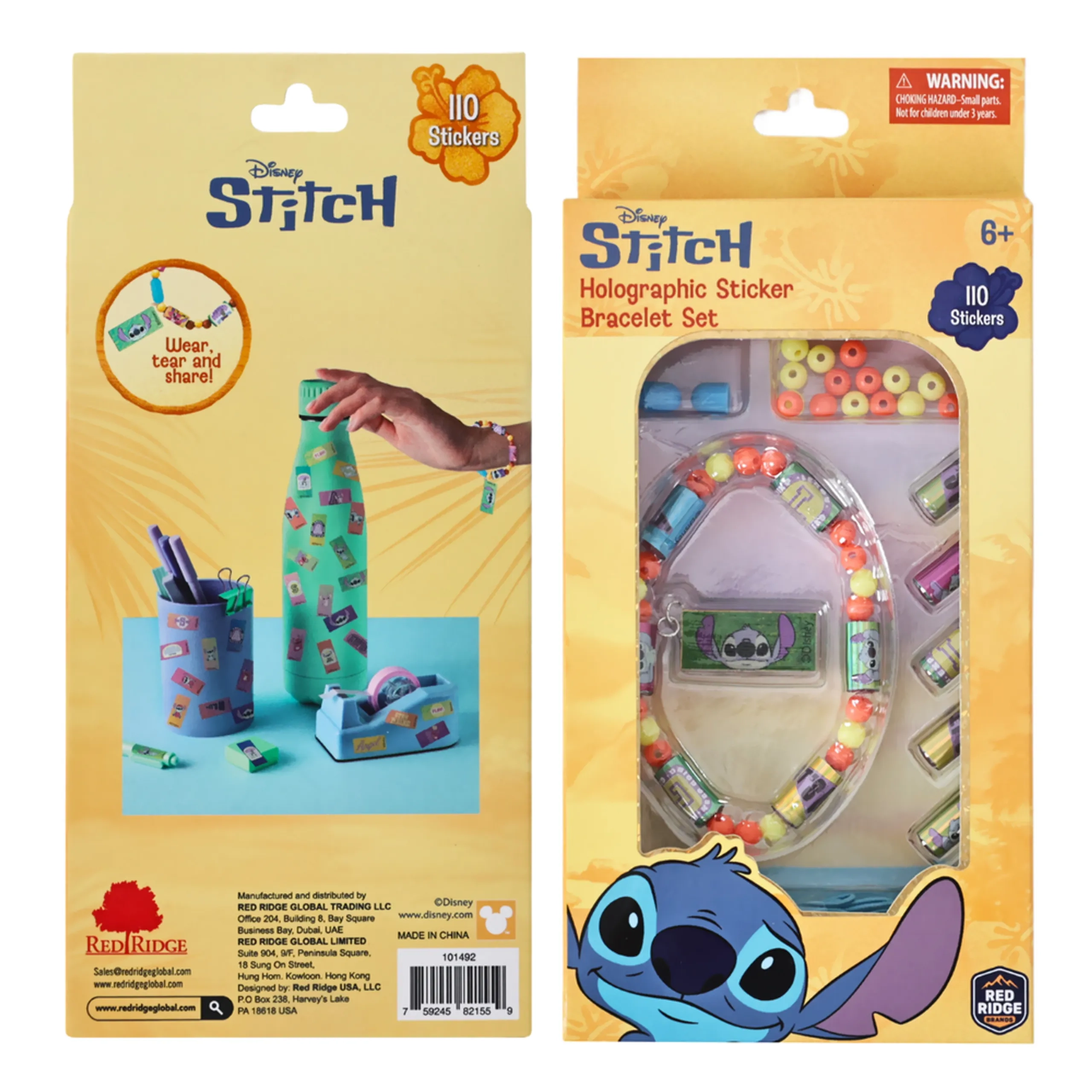 Stitch Sticker Book Holographic Bracelet Set 110 pcs