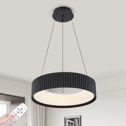 Round LED Chandelier - 3000K–6000K Dimmable