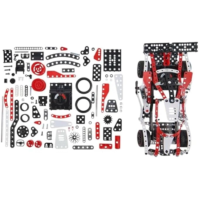 Motorized Supercar STEM Activity Building Kit - 27-in-1 466 pcs