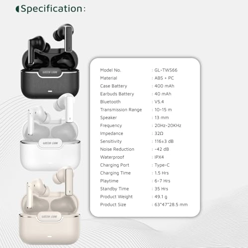 GNRVRTWSWH Wireless Earbud