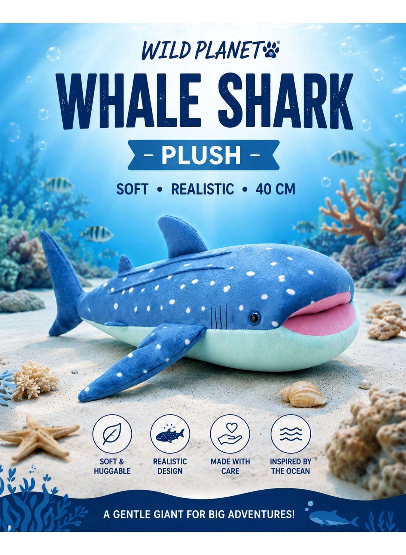 Wild Planet Whale Shark - 41 cm
