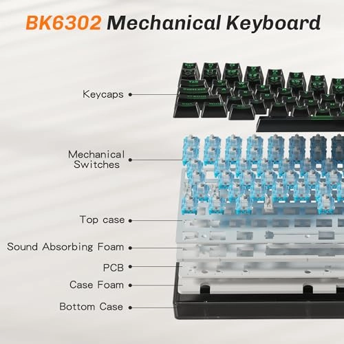 Wireless Creamy Mechanical Gaming Keyboard - QWERTY Bluetooth