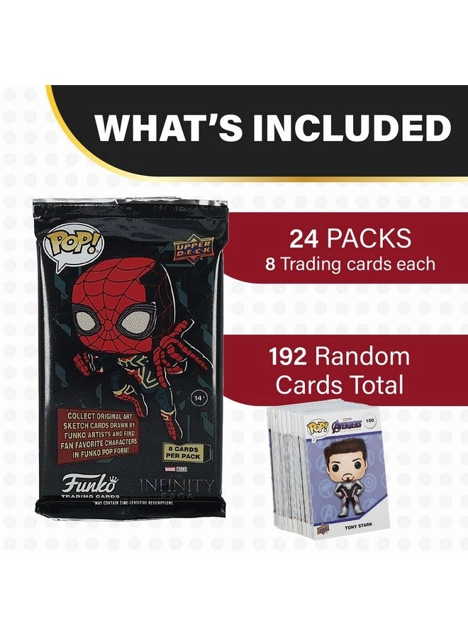 Funko POP! Marvel Studios Trading Card Box - 24 Factory Sealed Packs Per Box 8 Cards Per Pack