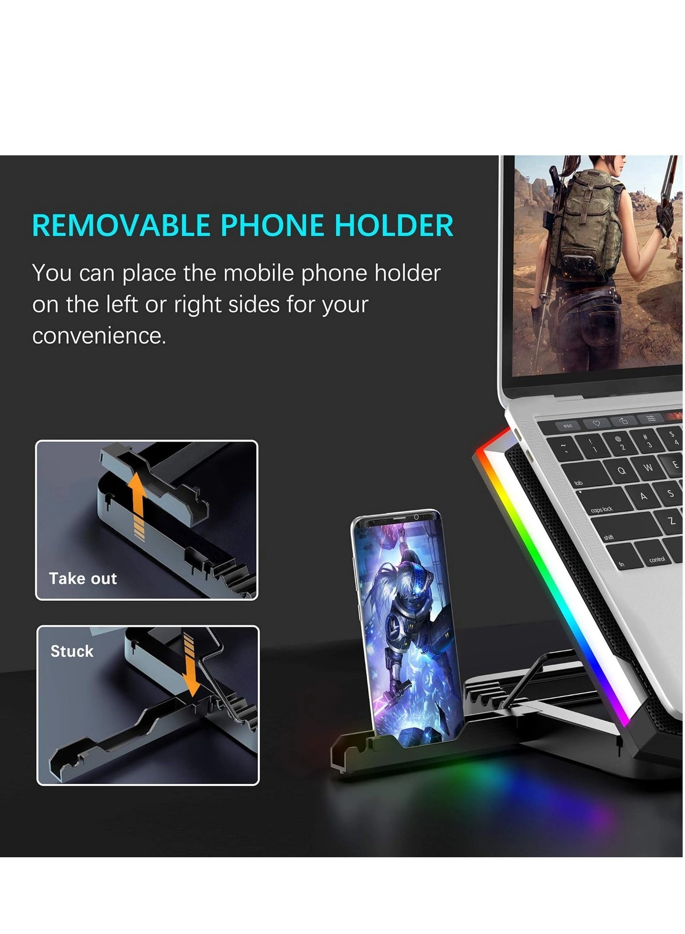 8 CORE COOLING LAPTOP STAND - 8 15.6-17.3 Inch