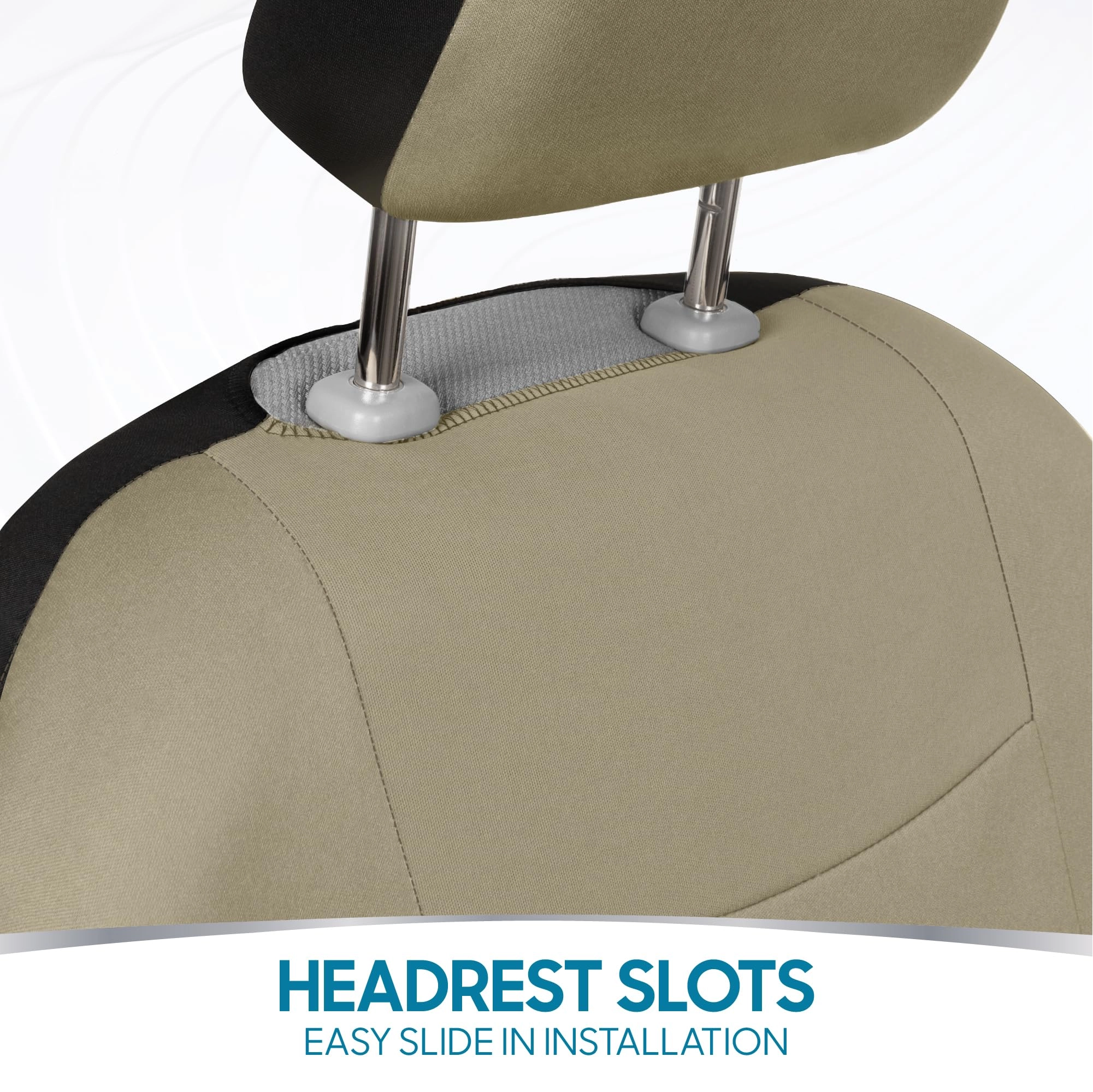 PolyPro Car Seat Covers - Solid Beige Universal Fit