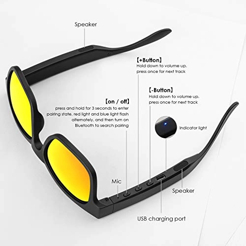 Smart Audio Sunglasses - Bluetooth 5.0 60H Dual Battery