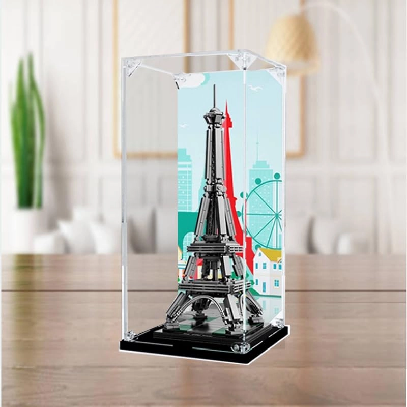 Display Case for Lego 21019 (21019) - 5.90x5.90x13.38in. Black Bottom+background