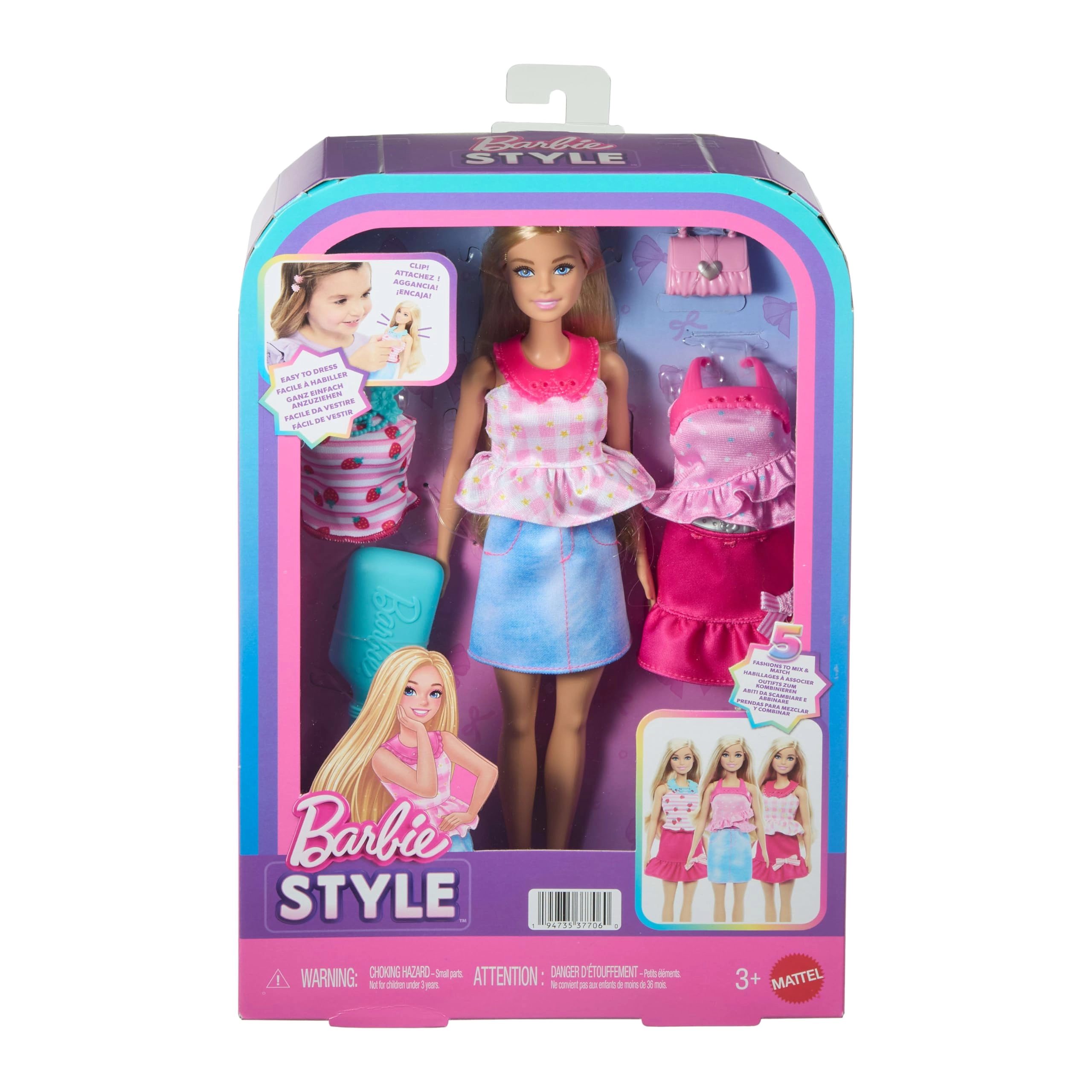 Mattel Barbie Easy-To-Dress - Style 1 Multicolor