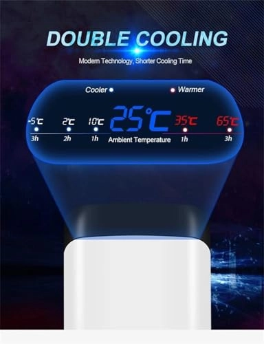 Compact Mini Fridge - Cooler/Warmer Digital Thermostat