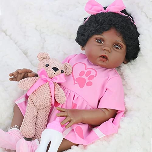 Reborn Baby Doll - 22 Inch Vinyl Brown Eyes