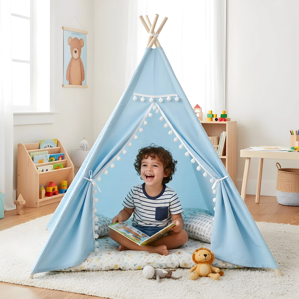 Canvas Foldable Tent And Teepee Playhouse