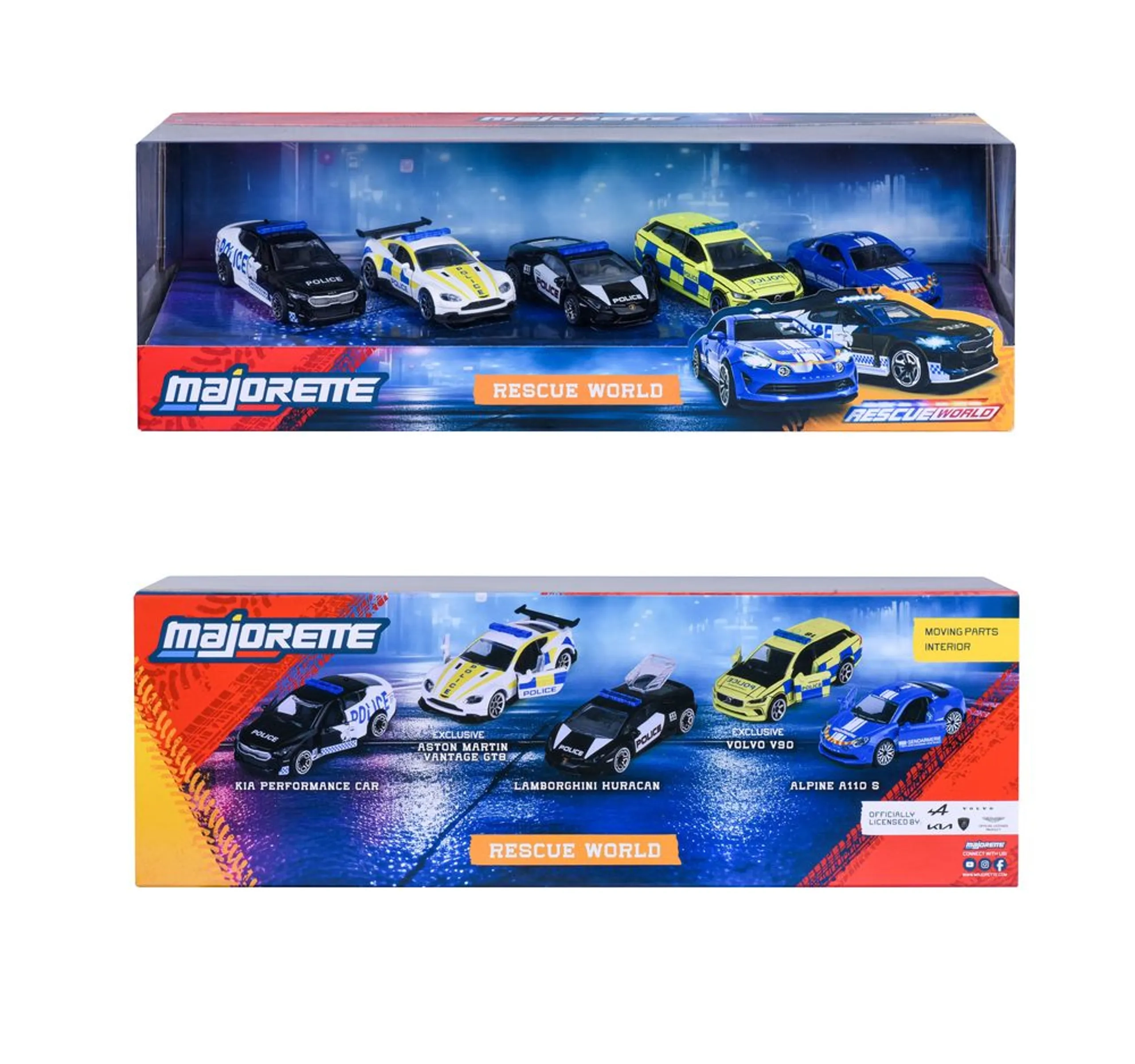 Alpine A110 S + Kia Performance Car + Lamborghini Huracán + Volvo V90 + Aston Martin Vantage GT8 5 pcs