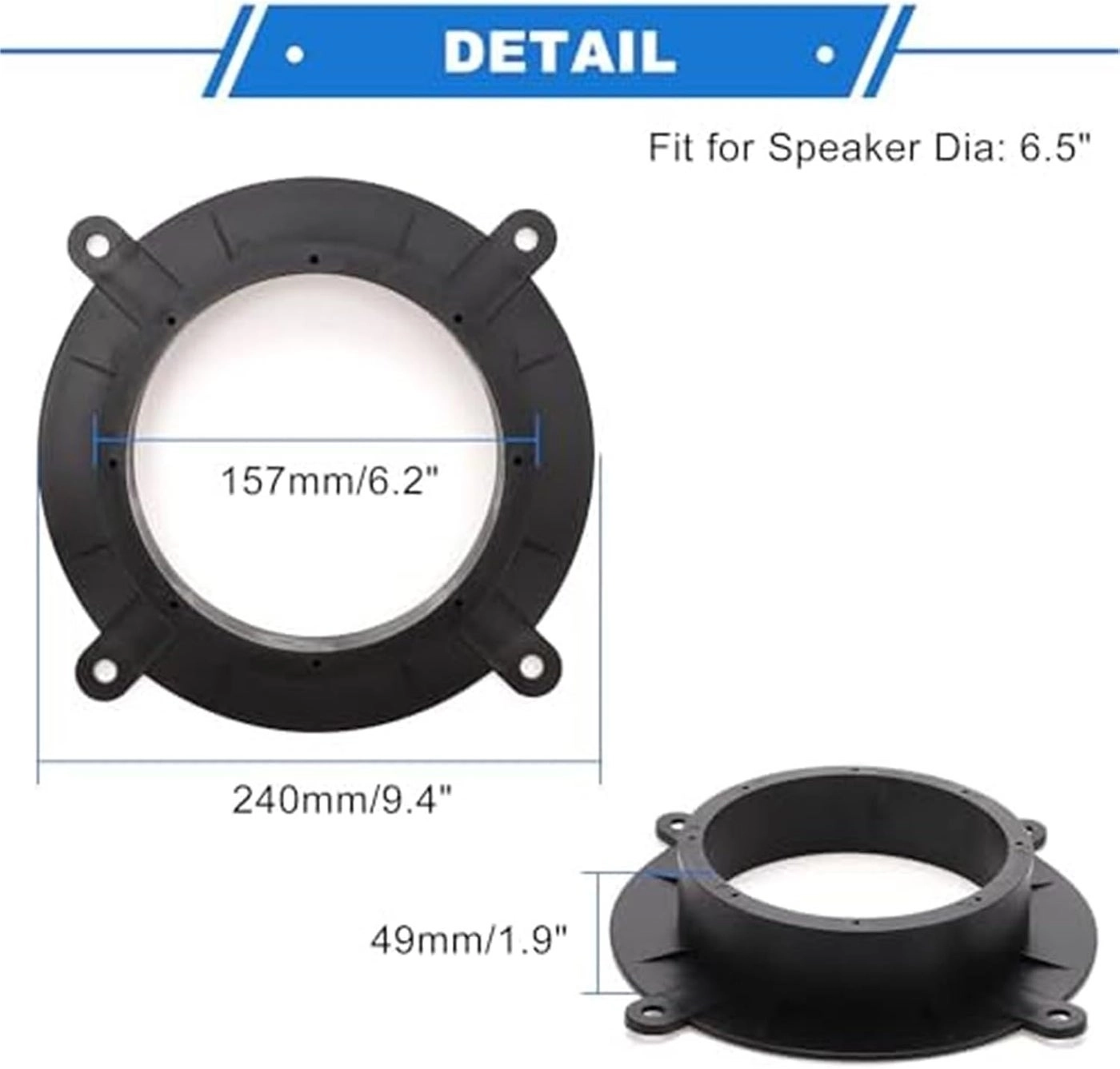 Speaker Spacer Ring - Mazda CX-5 (2013-2016) Mazda CX-9 (2016-2023) Mazda 3 (2014-2018) Mazda 6 (2016-2020)