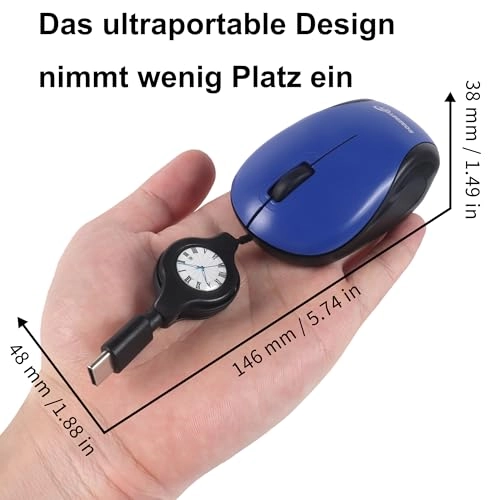 Mini USB C Wired Mouse - USB