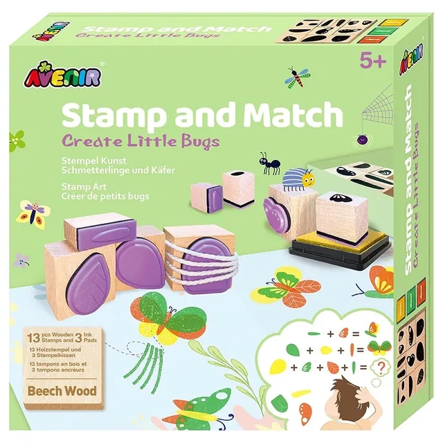Avenir Stamp & Match Craft Kit Create Little Bugs - 5+ years