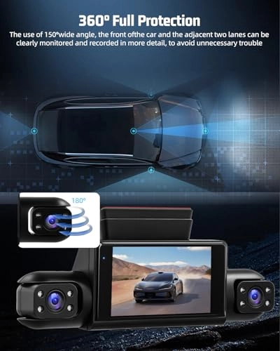 4 Channel Front and Rear Dash Cam - 1080P