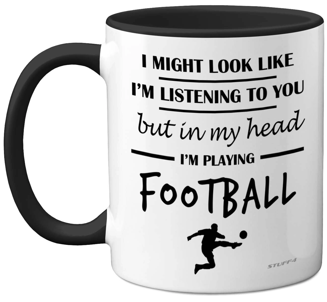 STUFF4 in My Head I'm Playing Football Mug - 1 pcs