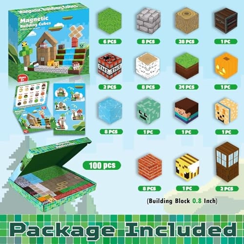 Magnetic Building Blocks - 100 pcs